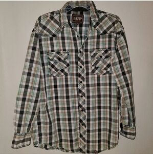 Men's Medium Cowboy Up Classic Fit Plaid Shirt